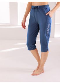 feel good sheego Gro&szlig;e Gr&ouml;&szlig;en Capri-Hose, jeansblau, Gr&ouml;&szlig;e 52/54 - Damen