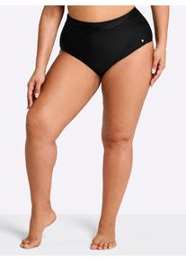 sheego Gro&szlig;e Gr&ouml;&szlig;en Badehose mit Wickel-Detail und Shaping-Effekt, schwarz, Gr&ouml;&szlig;e 44 - Damen