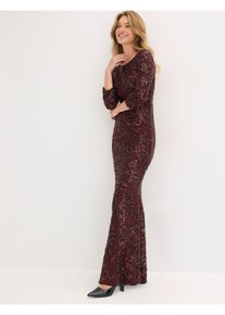 bonprix Paillettenkleid mit R&uuml;ckenausschnitt, rot, Gr.44, Romantisches Kleid im Mermaid-Shape mit sch&ouml;nem R&uuml;ckendetail und Pailletten