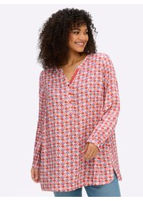 sheego Gro&szlig;e Gr&ouml;&szlig;en Tunika mit grafischem Print, wei&szlig;-erdbeere-bedruckt, Gr&ouml;&szlig;e 56 - Damen