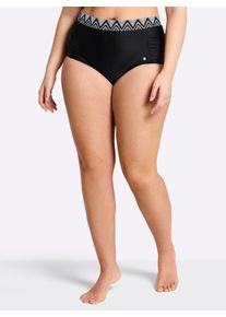 sheego Gro&szlig;e Gr&ouml;&szlig;en Bikini-Hose mit seitlicher Raffung und Shaping-Effekt, schwarz, Gr&ouml;&szlig;e 54 - Damen
