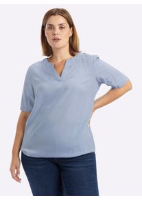 sheego Gro&szlig;e Gr&ouml;&szlig;en Tunika mit Gummizugbund, hellblau, Gr&ouml;&szlig;e 48 - Damen