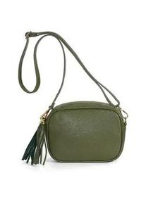 Umh&auml;ngetasche aus genarbtem Rindsleder Peter Hahn gr&uuml;n