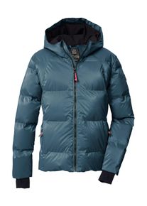 Steppjacke Killtec "KSW 210 GRLS QLTD JCKT", M&auml;dchen, Gr. 176, blau (denim), Obermaterial: 100% Polyamid;Futter: 100% Polyester;F&uuml;llung: 100% Polyester, Jacken Steppjacke, Metallische Optik, wasser- und windabweisend, Teflon EcoElite&trade;