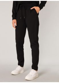 Sweathose Base Level "YOAN", Damen, Gr. 46, N-Gr, schwarz, Sweatware, Obermaterial: 60% Viskose, 35% Polyamid, 5% Elasthan, unifarben, lang, Hosen Sweathose, mit Kordelzug und Stretch, Topseller