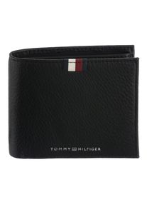 Geldb&ouml;rse Tommy Hilfiger "TH PREM LEA CC AND COIN", Damen, schwarz, Leder, unifarben, Kleinlederwaren Geldb&ouml;rse, Unisex Geldbeutel, Portemonnaie mit Logo-Schriftzug