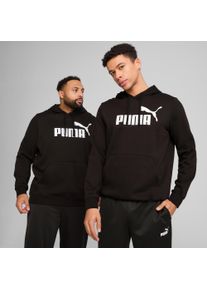 Kapuzensweatshirt Puma "ESS NO. 1 LOGO HOODIE FL", Herren, Gr. XL, schwarz (Puma schwarz), Fleece, Obermaterial: 66% Baumwolle, 34% Polyester, bedruckt, regular fit normal, Sweatshirts Kapuzensweatshirt, regul&auml;re Passform, mit verstellbarer Kapuze, mit K&auml;ngurutasche