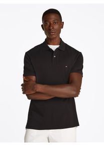 Poloshirt Tommy Hilfiger "LIQUID COTTON ESSENTIAL REG POLO", Herren, Gr. XL, schwarz, Jersey, Obermaterial: 100% Baumwolle, Shirts Poloshirt