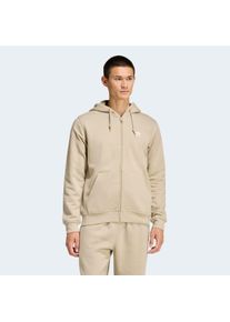 Kapuzensweatshirt adidas originals "TREFOIL ESSENTIALS", Herren, Gr. M, stone khaki, Obermaterial: 70% Baumwolle, 30% Polyester, angesetztes B&uuml;ndchen, Sweatshirts Kapuzensweatshirt, Full Zip Hoddie, Kapuzenpullover, Kapuzenjacke mit Rei&szlig;verschluss
