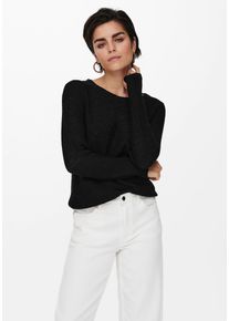 Strickpullover Only "ONLGEENA XO L/S PULLOVER KNT NOOS", Damen, Gr. XS, schwarz, Strick, Obermaterial: 65% Polyacryl, 35% Polyamid, unifarben, regular fit Po-bedeckend, Rundhals, Rippstrickb&uuml;ndchen, Pullover Strickpullover, Materialmix, regular fit