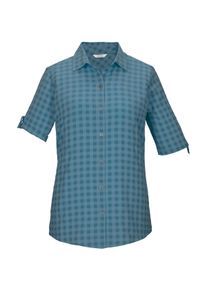 Funktionshemd Killtec "KOS 59 WMN WVN SHRT", Damen, Gr. 40, Normalgr&ouml;&szlig;en, blau, Obermaterial: 100% Polyester, Hemden Funktionshemd, Karierte, schnelltrocknende Damenbluse mit fixierbaren &Auml;rmeln