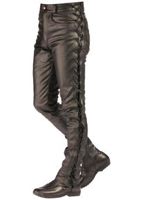 Motorradhose Roleff "RO 3" Gr. 46, schwarz, Hosen, Damen, 46, N-Gr, Obermaterial: 100% Rindnappaleder, Motorradhose, 4 Taschen