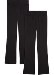 Leggings bonprix, Damen, Gr. 44/46 (L), N-Gr, schwarz, Jersey, Obermaterial: 95% Baumwolle, 5% Elasthan, slim fit, Hosen Leggings, aus Baumwolle, mit Elasthan-Anteil, Slim Fit Passform