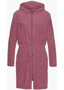 Damenbademantel OTTO HOME "Nela, ideal f&uuml;r Sauna & Spa, Hotelbademantel, Morgenmantel" Gr. XXL, lila (mauve), L:95cm, Leichtfrottee, Hausm&auml;ntel, Damenbademantel, einfarbig, kurz, mit Kordelzug & Taschen, XS-3XL, Topseller