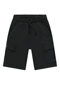 Cargoshorts Cars Jeans "Shorts NYO", Jungen, Gr. 12 (152), N-Gr, schwarz, Sweatware, Obermaterial: 58% Baumwolle, 42% Viskose, unifarben, Basic ca. Mitte Oberschenkel, Hosen Cargoshorts