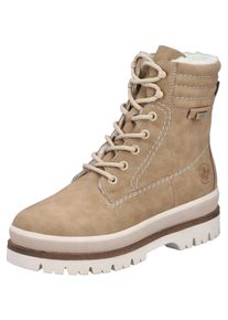 Winterstiefelette Rieker, Damen, Gr. 38, beige, Nubuklederimitat, unifarben, Schuhe Winterstiefelette, Plateauboots, Winterboots, Stiefelette mit RiekerTEX-Membran