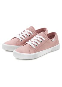 Sneaker Lascana, Damen, Gr. 43, rosa (altrosa), Obermaterial: 100% Textilmaterial. Decksohle: 100% Textilmaterial. Futter: 100% Textilmaterial. Laufsohle: 100% Synthetik, unifarben, Basic, Schuhe Sneaker, aus Textil, Schn&uuml;rhalbschuh, Freizeitschuh, Turnschuh, Topseller