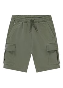 Cargoshorts Cars Jeans "Shorts NYO", Jungen, Gr. 10 (140), N-Gr, moss, Sweatware, Obermaterial: 58% Baumwolle, 42% Viskose, unifarben, Basic ca. Mitte Oberschenkel, Hosen Cargoshorts