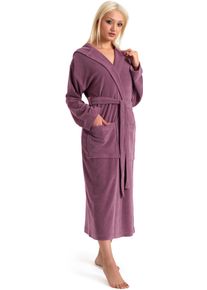Damenbademantel OTTO HOME "Jule, ideal f&uuml;r Sauna & Spa, Hotelbademantel, Morgenmantel" Gr. XL, lila (beere), L:125cm, Wirkfrottee, Hausm&auml;ntel, Damenbademantel, einfarbiger Leichtfrottier-Bademantel, hoher Baumwollanteil, XS-4XL, Topseller