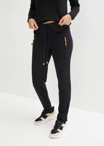 Schlupfhose bonprix, Damen, Gr. 44/46 (L), N-Gr, schwarz, Web, Obermaterial: 70% Viskose, 25% Polyester, 5% Elasthan, slim fit, Hosen Schlupfhose, aus elastischem Materialmix mit Viskose, l&auml;ssige Passform