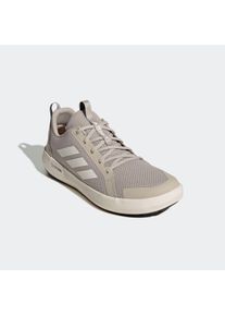 Wanderschuh adidas terrex "BOAT CLIMACOOL", Damen, Gr. 44,5, wonder beige, chalk wei&szlig;, semi impact orange, Synthetik, Textil, Schuhe Wanderschuh, w&auml;rmend