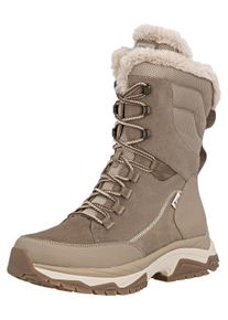 Winterboots RIEKER SPORT, Damen, Gr. 40, camelfarben, Lederimitat, Textil, Veloursleder, Schuhe Winterboots, Schn&uuml;rboots, Schn&uuml;rstiefelette mit wasserabweisender R-TEX-Membran