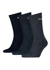 Socken Puma "Puma UNISEX CREW SOCK 3P", Herren, Gr. 47-49, blau (navy), Baumwollmischung, normal, Socken Socken, mit farblichem Logo