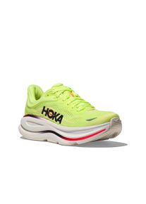 Laufschuh Hoka One One "BONDI 9", Gr. 46,5, neon yuzu, sunlight, Synthetik, Textil, Schuhe Laufschuh, f&uuml;r mehr D&auml;mpfung