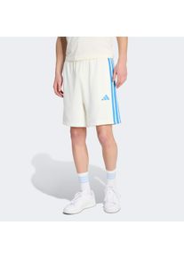 Shorts adidas Sportswear "ESSENTIALS 3-STREIFEN FRENCH TERRY", Herren, Gr. 3XL, N-Gr, sanftes wei&szlig;, ray blau, normal, gr., Obermaterial: 55% Baumwolle, 36% Polyester, 9% Viskose, Hosen Shorts, f&uuml;r Laufaktivit&auml;ten und sportliche Anl&auml;sse, mit Kordelverschluss