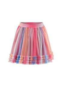 T&uuml;llrock happy girls, M&auml;dchen, Gr. 146, multicolour, T&uuml;ll, Obermaterial: 100% Polyester. Futter: 100% Polyester, bedruckt, Basic knieumspielend, R&ouml;cke T&uuml;llrock