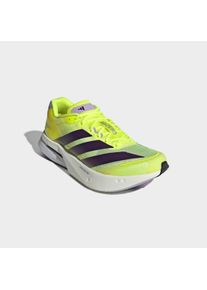 Laufschuh adidas Performance "ADIZERO BOSTON 13", Herren, Gr. 46,5, solar gelb, aurora plum, powder plum, Textil, Schuhe Laufschuh