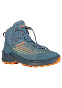 Wanderschuh Lowa "ZIRROX II GTX MID JR", Jungen, Gr. 34, petrol, mango, Synthetik, Textil, Schuhe Wanderschuh, wasserdicht, winddicht,atmungsaktiv dank GORE-TEX Membrane
