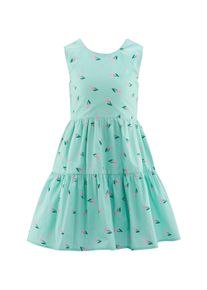 Sommerkleid happy girls, M&auml;dchen, Gr. 152, N-Gr, ice blau, Web, Obermaterial: 100% Baumwolle. Futter: 100% Baumwolle, bedruckt, Basic knieumspielend, Rundhals, Kleider Sommerkleid, mit breiten Tr&auml;gern und Smokeinsatz im R&uuml;cken