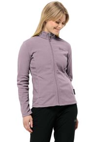 Fleecejacke Jack Wolfskin "TAUNUS", Damen, Gr. XL (46), lila (wild blossom), Fleece, Obermaterial: 100% Polyester, normal, Jacken Fleecejacke, leichter, dehnbarer, atmungsaktiver Midlayer, &Uuml;bergangsjacke
