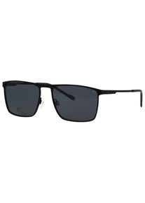 Sonnenbrille Titanflex "Modell 824135", Herren, schwarz, matt, Sonnenbrillen Sonnenbrille, Form Karree/Soft, Logoschriftzug auf B&uuml;gel, Titanflexfassung