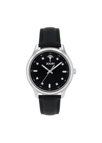 JOOP! Quarzuhr JOOP, schwarz, Armbanduhren, Damen, Quarzuhr, Armbanduhr, Damenuhr, Lederarmband, analog, Kristallsteine