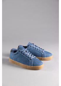 Sneaker ANISTON SHOES, Damen, Gr. 39, blau (jeansblau), Lederimitat, Textil, Schuhe Sneaker, Freizeitschuh, Halbschuh, Schn&uuml;rschuh - NEUE KOLLEKTION, Topseller