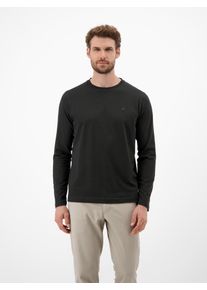 Longsweatshirt Lerros "Basic-Longsleeve", Damen, Gr. XL, schwarz, 100% Baumwolle, Sweatshirts Longsweatshirt