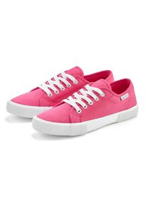 Sneaker Lascana, Damen, Gr. 41, pink, Obermaterial: 100% Textilmaterial. Decksohle: 100% Textilmaterial. Futter: 100% Textilmaterial. Laufsohle: 100% Synthetik, unifarben, Basic, Schuhe Sneaker, aus Textil, Schn&uuml;rhalbschuh, Freizeitschuh, Turnschuh