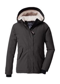 Funktionsjacke Killtec "KOW 235 GRLS JCKT", Kinder, Gr. 152, stein, Obermaterial: 88% Polyester, 12% Baumwolle;Futter: 100% Polyester;F&uuml;llung: 100% Polyester, Jacken Funktionsjacke, Wind- und wasserdichte Kids-Jacke mit Teddyfell und Teflon EcoElite&trade;
