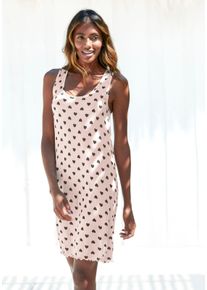 Nachthemd Vivance Dreams, Damen, Gr. 32/34, N-Gr, rosa (hellrosa), Single Jersey, Obermaterial: 100% Viskose, bedruckt, gemustert, Basic, bequem kurz, Rundhals, Kleider Nachthemd, Sch&ouml;ner P&uuml;nktchen Druck