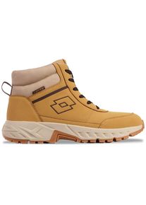 Schn&uuml;rboots Lotto, Herren, Gr. 47, beige (wheat), Synthetik, Textil, Schuhe Schn&uuml;rboots, - mit bequem gepolsterter Schaftkante