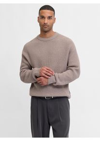 Jack & Jones Rundhalspullover JACK & JONES "JJKAITO KNIT CREW NECK BF", Herren, Gr. XS, atmosphere, Strick, Obermaterial: 70% Polyacryl, 30% Baumwolle, unifarben, relaxed fit normal, Rundhals, Pullover Rundhalspullover