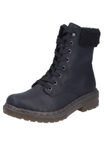 Winterstiefelette Rieker, Damen, Gr. 40, schwarz, Lederimitat, Textil, unifarben, Basic, Schuhe Winterstiefelette, mit Innenrei&szlig;verschluss