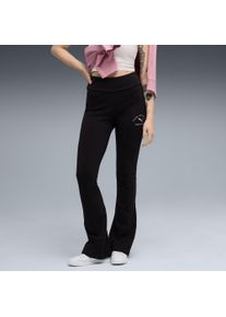 Leggings Puma "CLASS HIGH-WAIST FLARED LEGGINGS", Damen, Gr. XS, N-Gr, schwarz (Puma schwarz), Jersey, Obermaterial: 95% Baumwolle, 5% Elasthan, unifarben, schmal normal, Hosen Leggings, aus Baumwolle und Elasthan, sportlicher Stil, schmale Passform