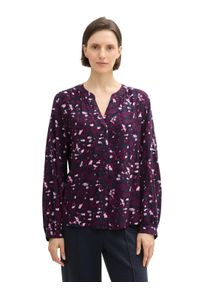 Klassische Bluse Tom Tailor, Damen, Gr. 34, rosa (berry autumn floral design), Obermaterial: 100% Viskose, mit Knopf,&Auml;rmel mit &Auml;rmelschlitz, Blusen Klassische Bluse
