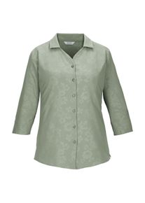Funktionshemd Killtec "KOS 62 WMN WVN SHRT", Damen, Gr. 40, Normalgr&ouml;&szlig;en, graugr&uuml;n, Obermaterial: 100% Polyester, Hemden Funktionshemd, Schnelltrocknende Bluse mit floralem Print und R&uuml;ckenraffung