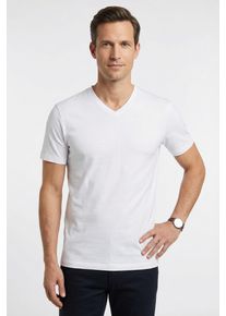 V-Shirt MARVELIS, Herren, Gr. S, wei&szlig;, Jersey, Obermaterial: 100% Baumwolle, regular fit, V-Ausschnitt, Shirts V-Shirt, V-Ausschnitt, Doppelpack, regular fit, Basic, Unterziehshirt