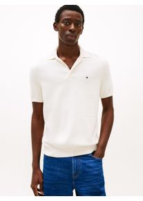 Poloshirt Tommy Hilfiger "ESSENTIAL COTTON KNITTED", Herren, Gr. XXL, wei&szlig; (ivory petal), Strick, Obermaterial: 100% Baumwolle, Rippb&uuml;ndchen, Shirts Poloshirt