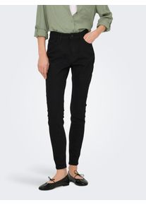 Jacqueline de Yong Skinny-fit-Jeans JDY "JDYMOON HW SKINNY JEANS BLACK DNM NOOS", Damen, Gr. XL (42), L&auml;nge 30, schwarz (schwarz denim), Denim/Jeans, Obermaterial: 74% Baumwolle, 24% Polyester, 2% Viskose, unifarben, skinny fit kn&ouml;chellang, Jeans Skinny-fit-Jeans